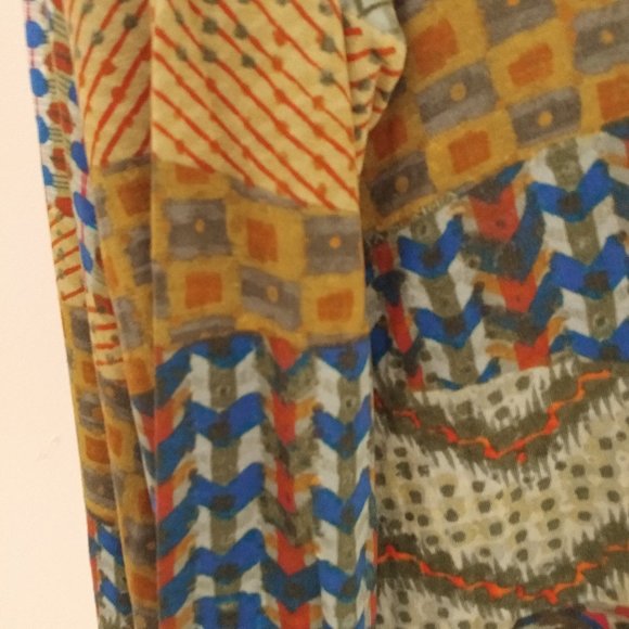 Roberta Scarpa Green Print Long Sleeve Shirt Misses Size 10 NWT - Picture 9 of 9